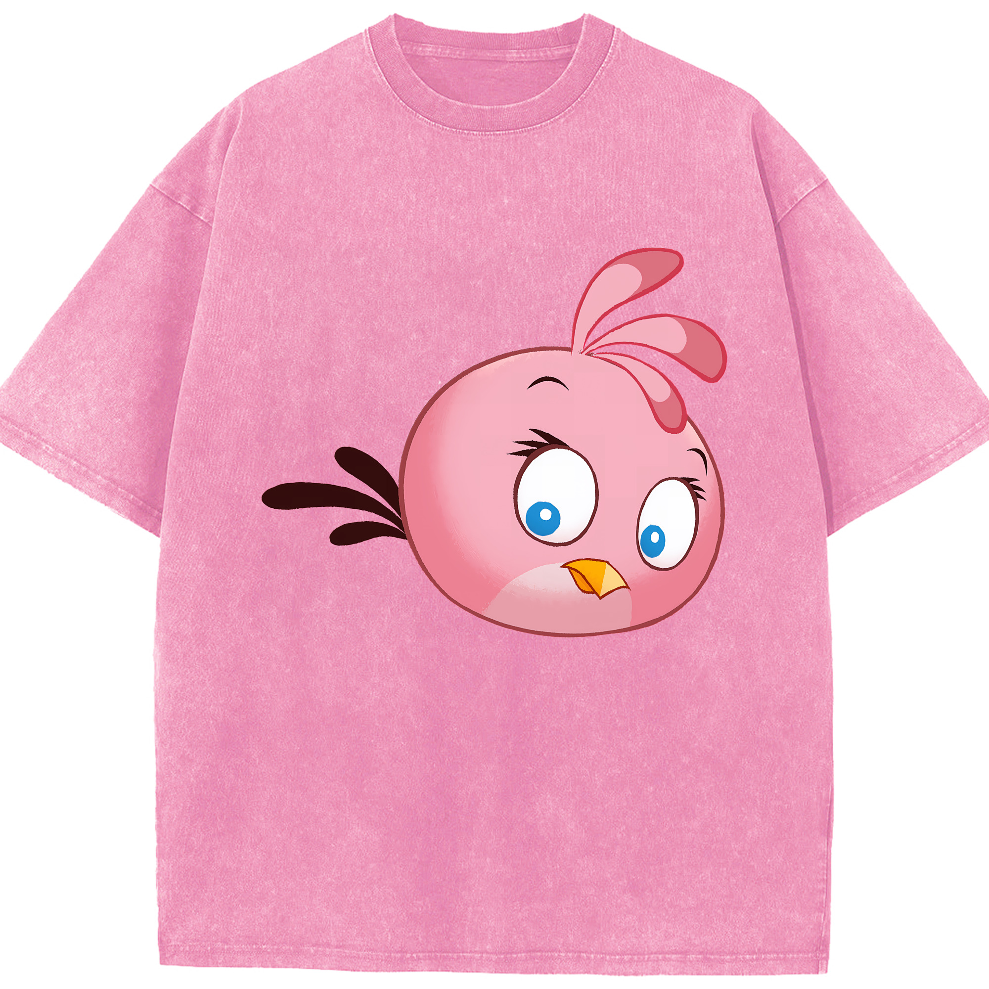 （画像用） Angry Birds アングリーバード 綿100% ヴィンテージ風 半袖Tシャツ（フロントプリント）